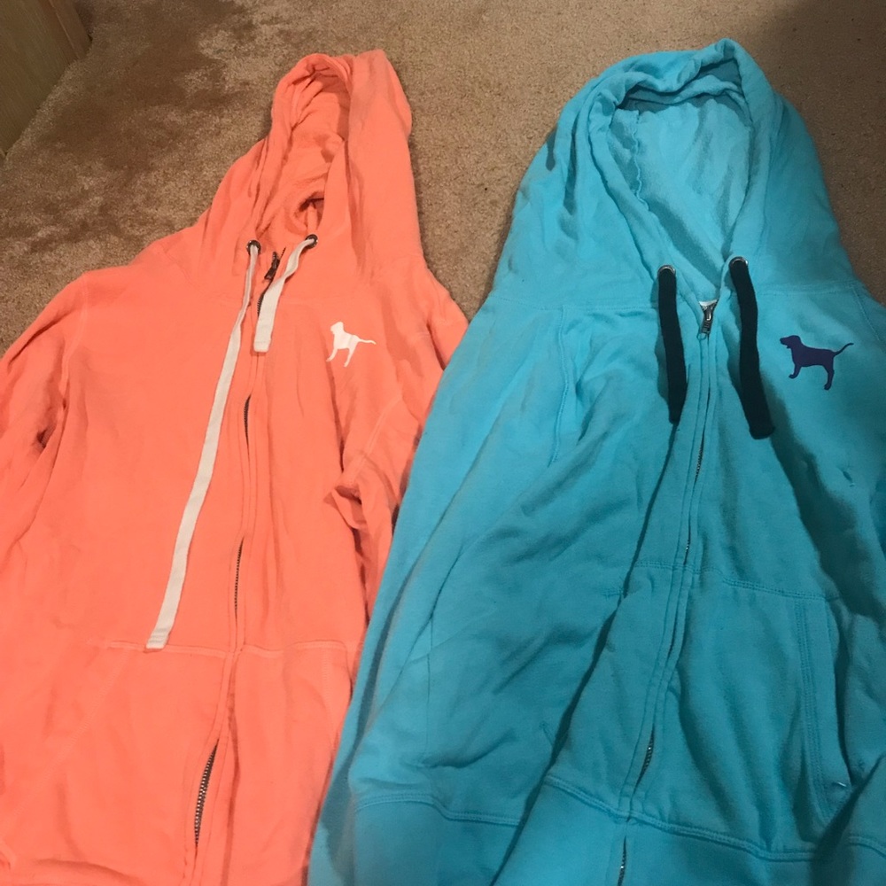 Two PINK sweatshirts